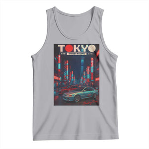 Distress JDM Tokyo Japan Drift Race Car Tank Top Retro Vintage Japanese Graphic TS10 Athletic Heather Print Your Wear