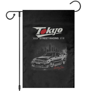 Retro JDM Drift Car Garden Flag Japanese Tokyo Japan Drifting Race Car TS10 Black Print Your Wear