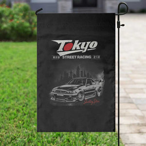 Retro JDM Drift Car Garden Flag Japanese Tokyo Japan Drifting Race Car TS10 Print Your Wear