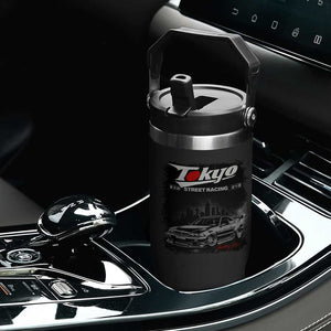 Retro JDM Drift Car Flip Straw Tumbler Japanese Tokyo Japan Drifting Race Car TS10 Print Your Wear