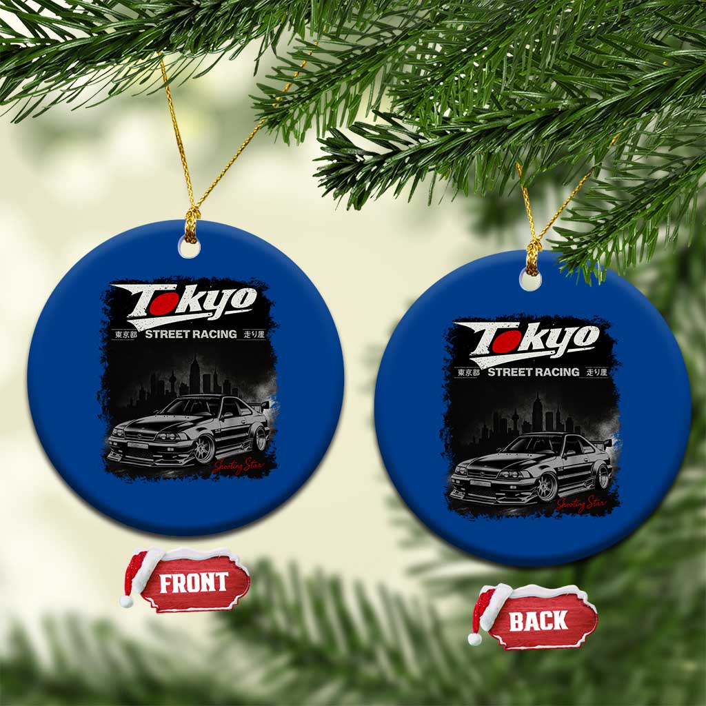 Retro JDM Drift Car Ceramic Ornament Japanese Tokyo Japan Drifting Race Car TS10 1pc Blue Print Your Wear