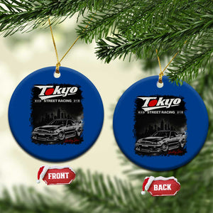 Retro JDM Drift Car Ceramic Ornament Japanese Tokyo Japan Drifting Race Car TS10 1pc Blue Print Your Wear