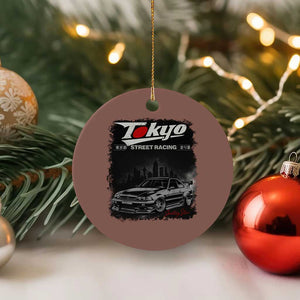 Retro JDM Drift Car Ceramic Ornament Japanese Tokyo Japan Drifting Race Car TS10 1pc Mocha Print Your Wear