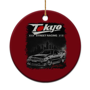 Retro JDM Drift Car Ceramic Ornament Japanese Tokyo Japan Drifting Race Car TS10 1pc Red Print Your Wear