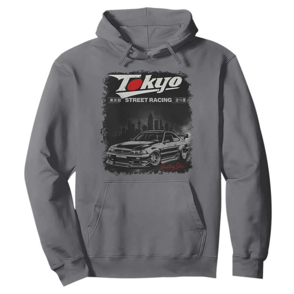 Retro JDM Drift Car Hoodie Japanese Tokyo Japan Drifting Race Car TS10 Charcoal Print Your Wear