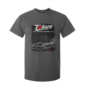 Retro JDM Drift Car T Shirt For Kid Japanese Tokyo Japan Drifting Race Car TS10 Dark Heather Print Your Wear