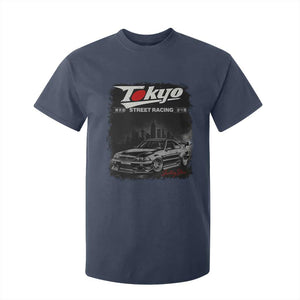 Retro JDM Drift Car T Shirt For Kid Japanese Tokyo Japan Drifting Race Car TS10 Navy Print Your Wear
