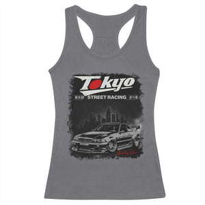 Retro JDM Drift Car Racerback Tank Top Japanese Tokyo Japan Drifting Race Car TS10 Charcoal Print Your Wear