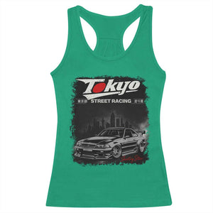 Retro JDM Drift Car Racerback Tank Top Japanese Tokyo Japan Drifting Race Car TS10 Irish Green Print Your Wear