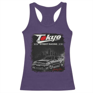 Retro JDM Drift Car Racerback Tank Top Japanese Tokyo Japan Drifting Race Car TS10 Purple Print Your Wear