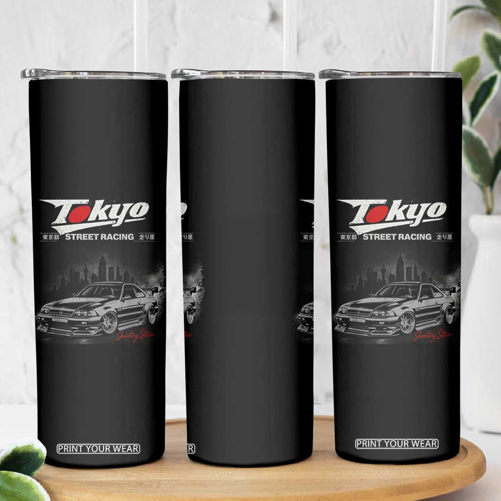 Retro JDM Drift Car Skinny Tumbler Japanese Tokyo Japan Drifting Race Car TS10 Print Your Wear