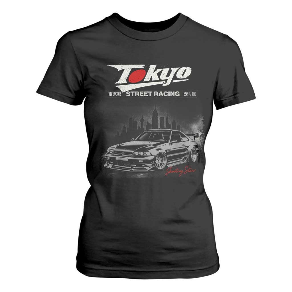 Retro JDM Drift Car T Shirt For Women Japanese Tokyo Japan Drifting Race Car TS10 Black Print Your Wear