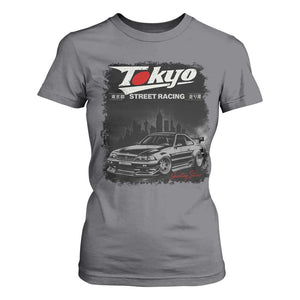Retro JDM Drift Car T Shirt For Women Japanese Tokyo Japan Drifting Race Car TS10 Charcoal Print Your Wear