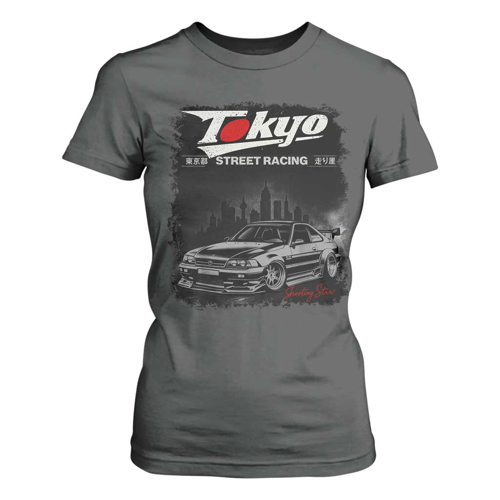 Retro JDM Drift Car T Shirt For Women Japanese Tokyo Japan Drifting Race Car TS10 Dark Heather Print Your Wear