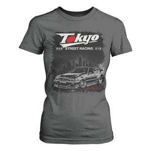 Retro JDM Drift Car T Shirt For Women Japanese Tokyo Japan Drifting Race Car TS10 Dark Heather Print Your Wear