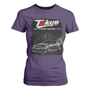 Retro JDM Drift Car T Shirt For Women Japanese Tokyo Japan Drifting Race Car TS10 Purple Print Your Wear