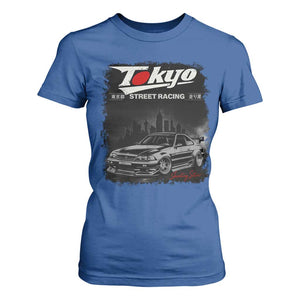Retro JDM Drift Car T Shirt For Women Japanese Tokyo Japan Drifting Race Car TS10 Royal Blue Print Your Wear