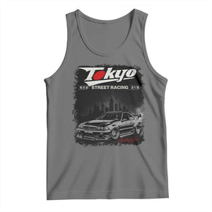 Retro JDM Drift Car Tank Top Japanese Tokyo Japan Drifting Race Car TS10 Black Heather Print Your Wear