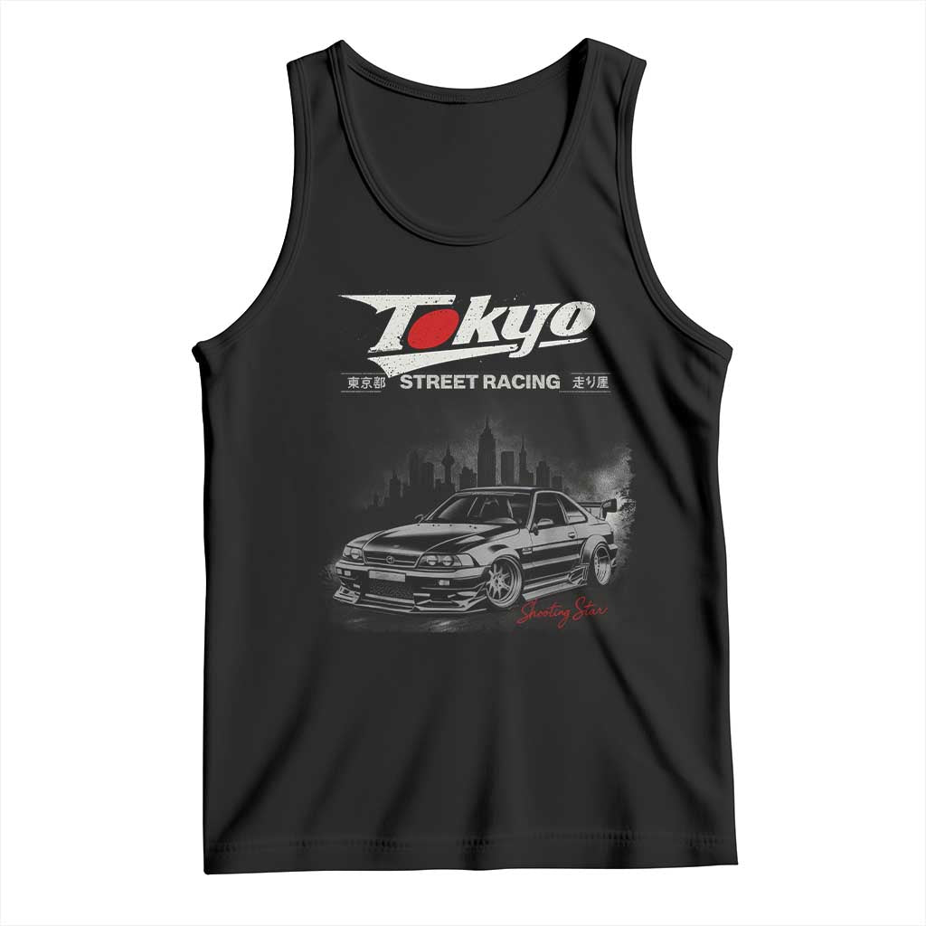 Retro JDM Drift Car Tank Top Japanese Tokyo Japan Drifting Race Car TS10 Black Print Your Wear