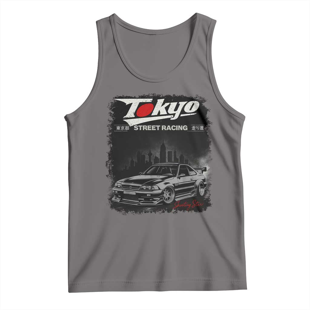 Retro JDM Drift Car Tank Top Japanese Tokyo Japan Drifting Race Car TS10 Deep Heather Print Your Wear