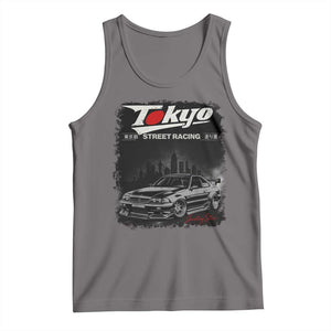 Retro JDM Drift Car Tank Top Japanese Tokyo Japan Drifting Race Car TS10 Deep Heather Print Your Wear