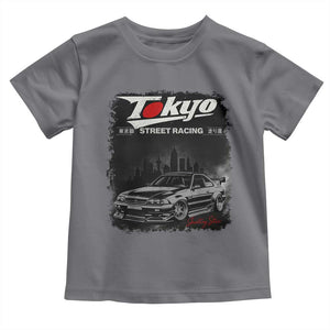 Retro JDM Drift Car Toddler T Shirt Japanese Tokyo Japan Drifting Race Car TS10 Charcoal Print Your Wear