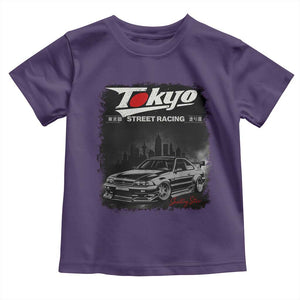 Retro JDM Drift Car Toddler T Shirt Japanese Tokyo Japan Drifting Race Car TS10 Purple Print Your Wear