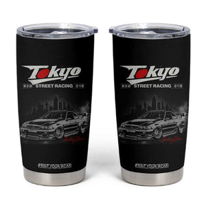 Retro JDM Drift Car Tumbler Cup Japanese Tokyo Japan Drifting Race Car TS10 Black Print Your Wear