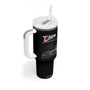 Retro JDM Drift Car Tumbler With Handle Japanese Tokyo Japan Drifting Race Car TS10 Print Your Wear