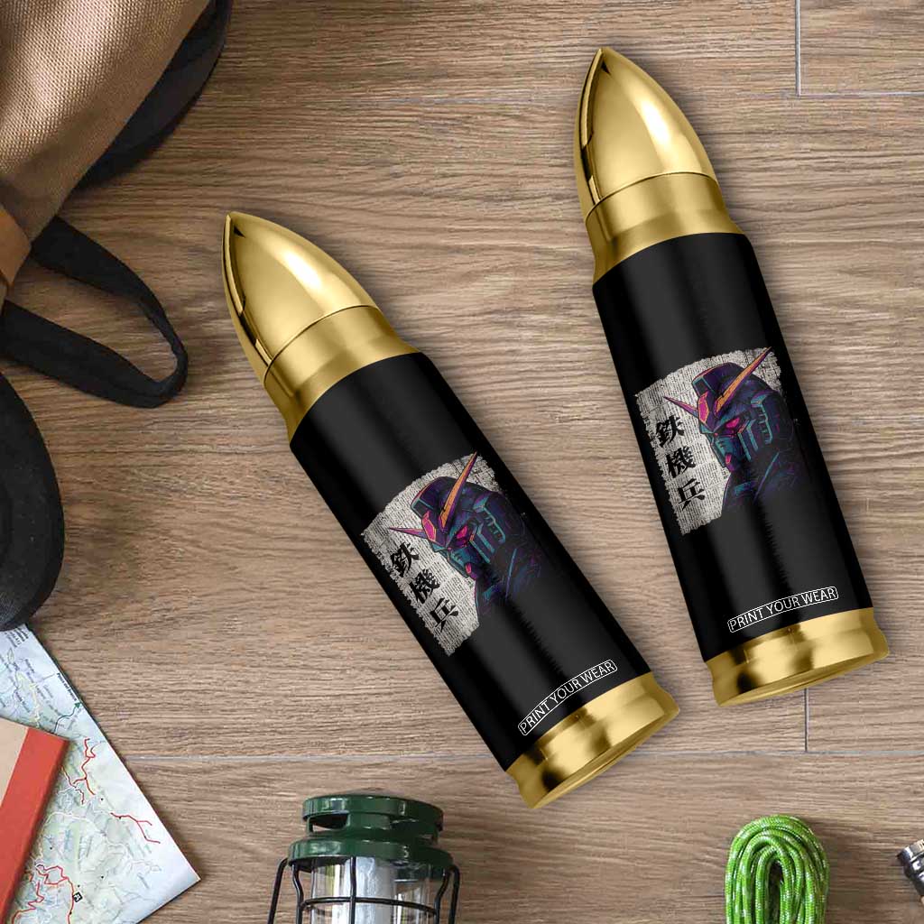 Japanese Mecha Robot Bullet Tumbler Samurai Inspired Futuristic Kanji Design TS10 Print Your Wear