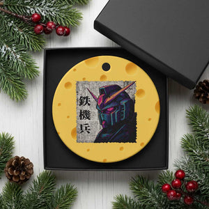 Japanese Mecha Robot Ceramic Ornament Samurai Inspired Futuristic Kanji Design TS10 1pc Yellow Cheese Print Your Wear