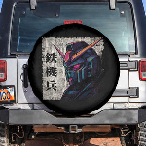 Japanese Mecha Robot Spare Tire Cover Samurai Inspired Futuristic Kanji Design TS10 No hole Black Print Your Wear