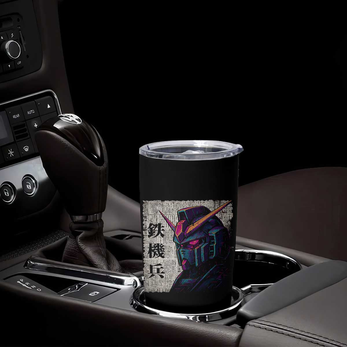 Japanese Mecha Robot Tumbler Cup Samurai Inspired Futuristic Kanji Design TS10 Print Your Wear
