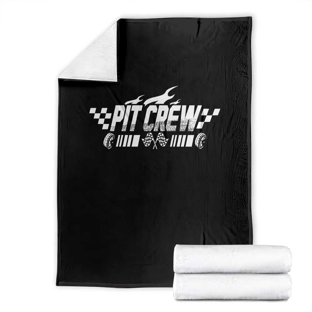 Pit Crew Throw Blanket Race Car Family Racing Birthday Hosting Parties TS10 Black Print Your Wear