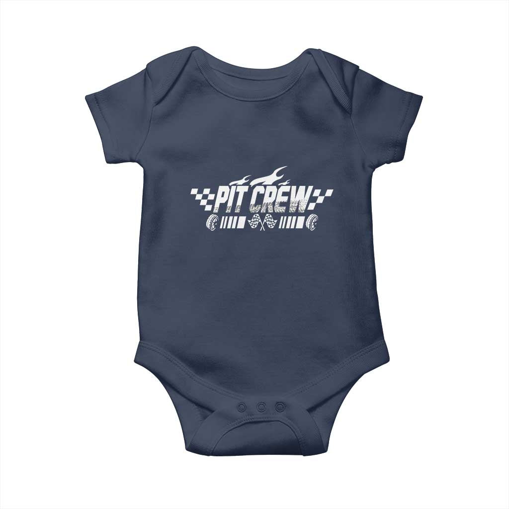 Pit Crew Baby Onesie Race Car Family Racing Birthday Hosting Parties TS10 Navy Print Your Wear