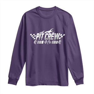 Pit Crew Long Sleeve Shirt Race Car Family Racing Birthday Hosting Parties TS10 Purple Print Your Wear