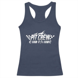 Pit Crew Racerback Tank Top Race Car Family Racing Birthday Hosting Parties TS10 Navy Print Your Wear
