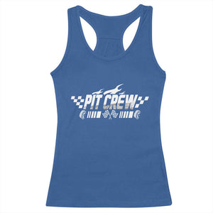 Pit Crew Racerback Tank Top Race Car Family Racing Birthday Hosting Parties TS10 Royal Blue Print Your Wear