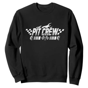 Pit Crew Sweatshirt Race Car Family Racing Birthday Hosting Parties TS10 Black Print Your Wear
