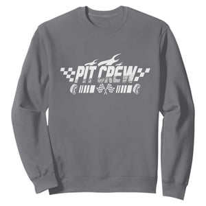 Pit Crew Sweatshirt Race Car Family Racing Birthday Hosting Parties TS10 Charcoal Print Your Wear