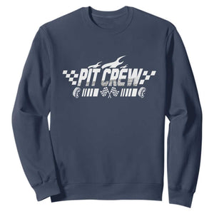 Pit Crew Sweatshirt Race Car Family Racing Birthday Hosting Parties TS10 Navy Print Your Wear