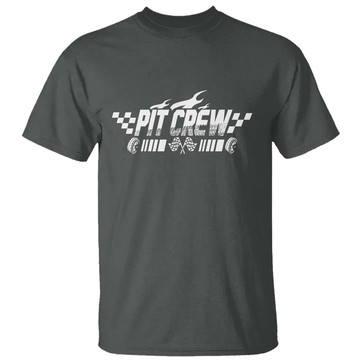 Pit Crew T Shirt Race Car Family Racing Birthday Hosting Parties TS10 Dark Heather Print Your Wear