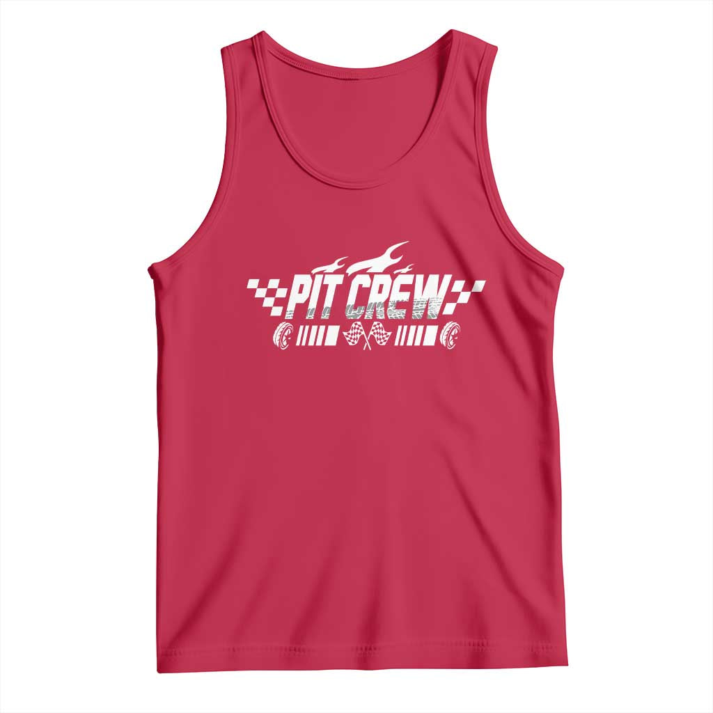 Pit Crew Tank Top Race Car Family Racing Birthday Hosting Parties TS10 Red Print Your Wear