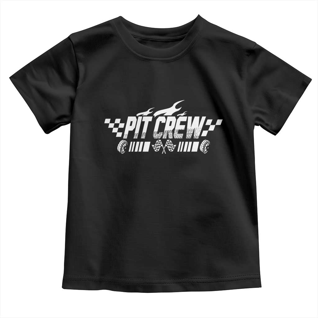 Pit Crew Toddler T Shirt Race Car Family Racing Birthday Hosting Parties TS10 Black Print Your Wear