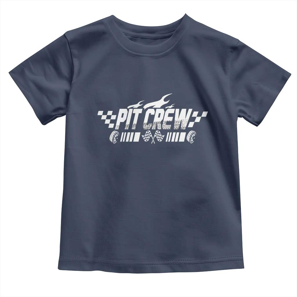 Pit Crew Toddler T Shirt Race Car Family Racing Birthday Hosting Parties TS10 Navy Print Your Wear