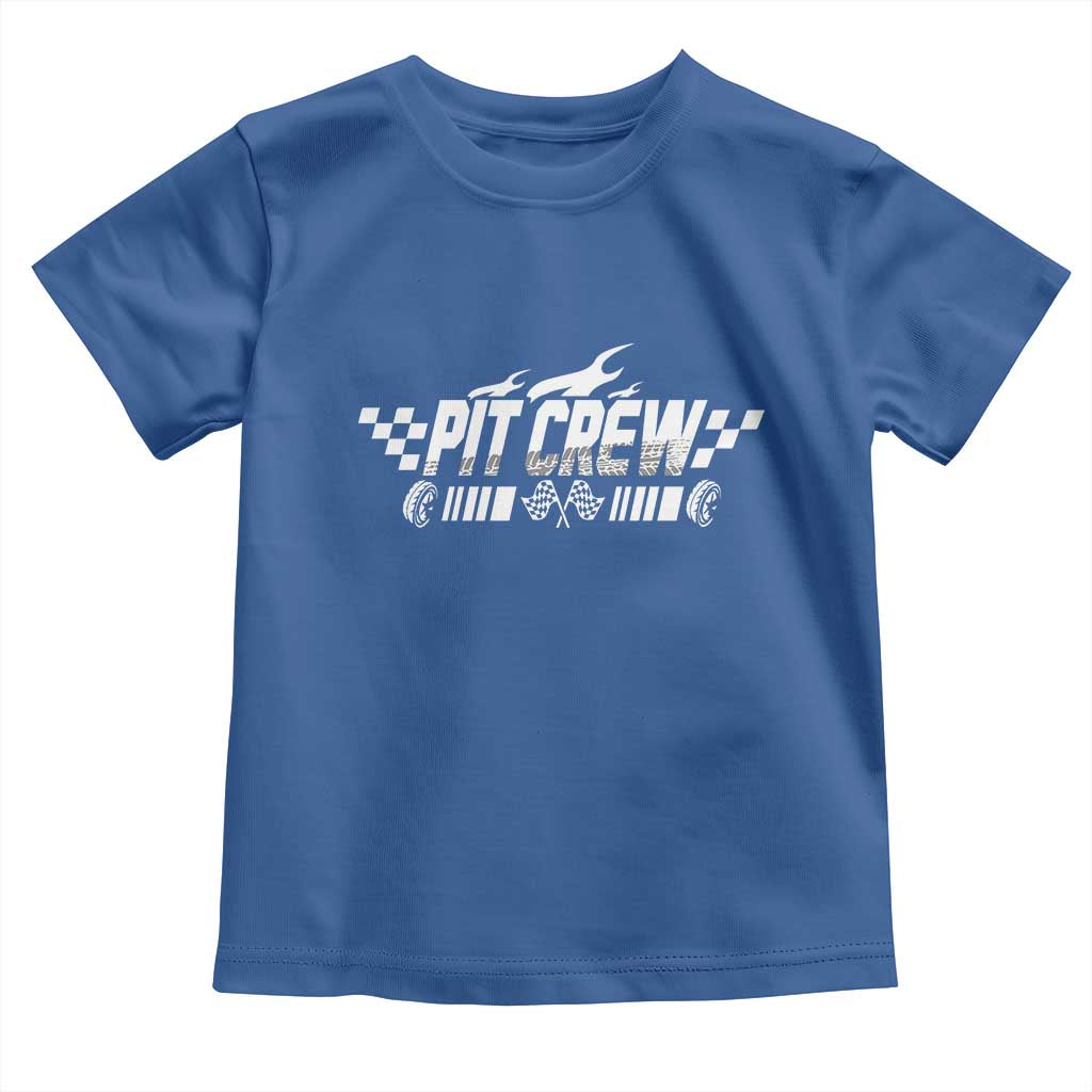 Pit Crew Toddler T Shirt Race Car Family Racing Birthday Hosting Parties TS10 Royal Blue Print Your Wear