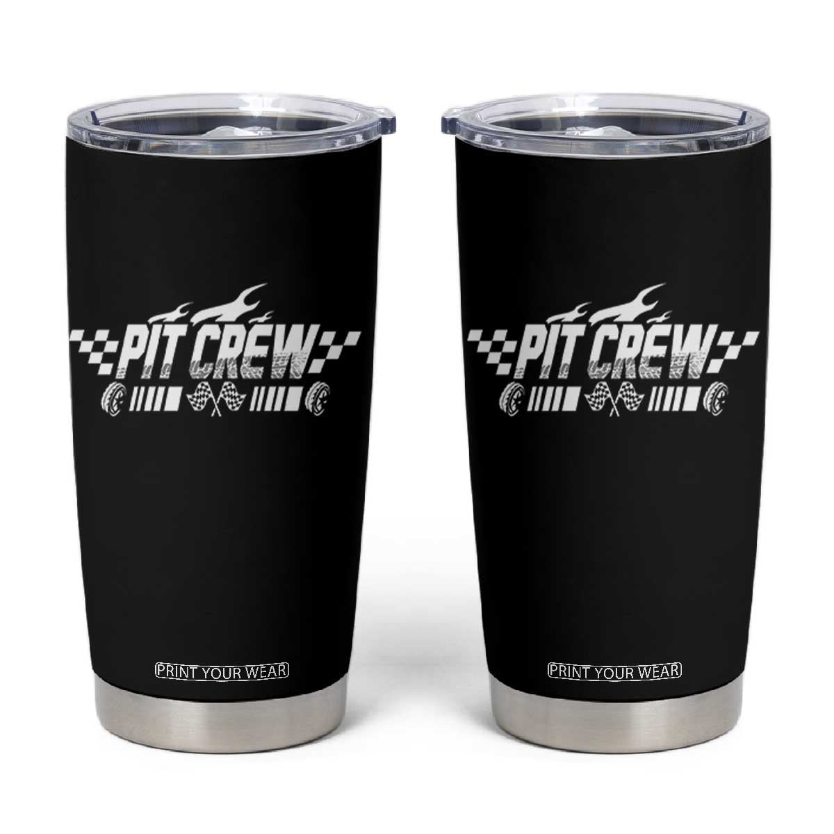 Pit Crew Tumbler Cup Race Car Family Racing Birthday Hosting Parties TS10 Black Print Your Wear