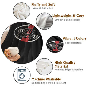 Pit Crew Throw Blanket Race Car Racing Birthday Hosting Parties TS10 Print Your Wear