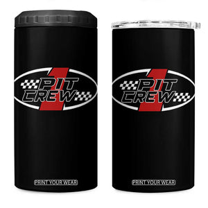 Pit Crew 4 in 1 Can Cooler Tumbler Race Car Racing Birthday Hosting Parties TS10 One Size: 16 oz Black Print Your Wear