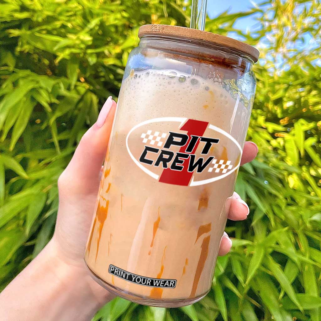 Pit Crew Glass Can Race Car Racing Birthday Hosting Parties TS10 Black Print Your Wear